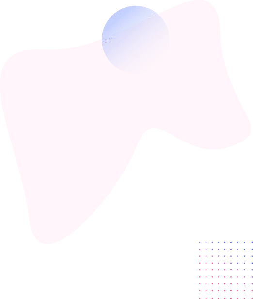 Abstrakte rosa Grafik mit blauer Kugel