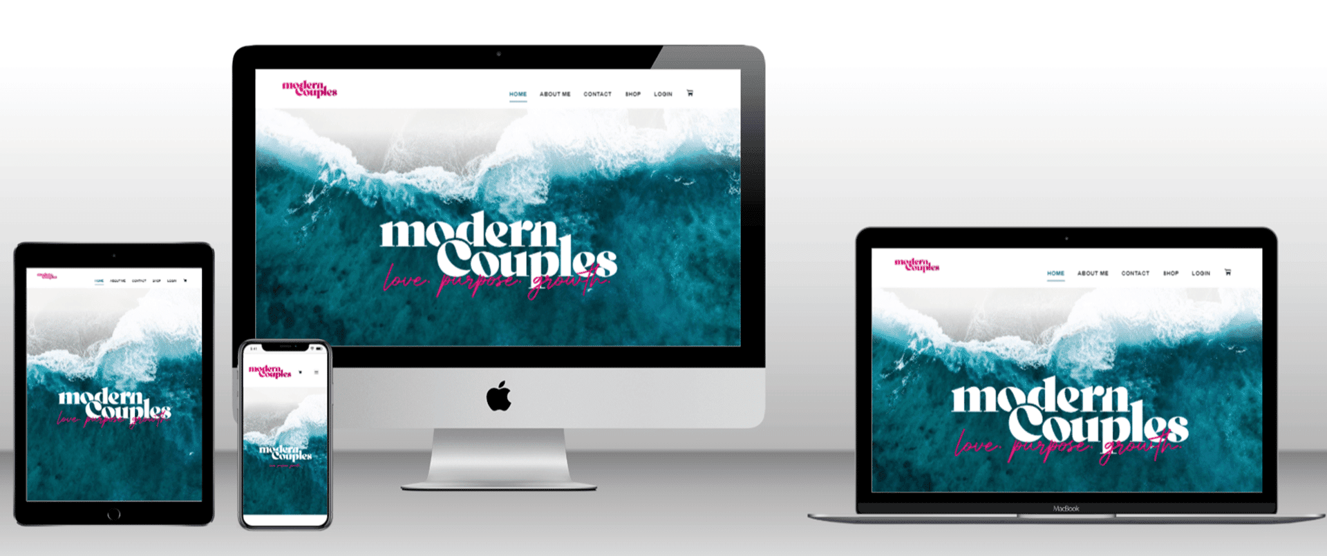 Responsive Webdesign für Paarberatung Webseite.