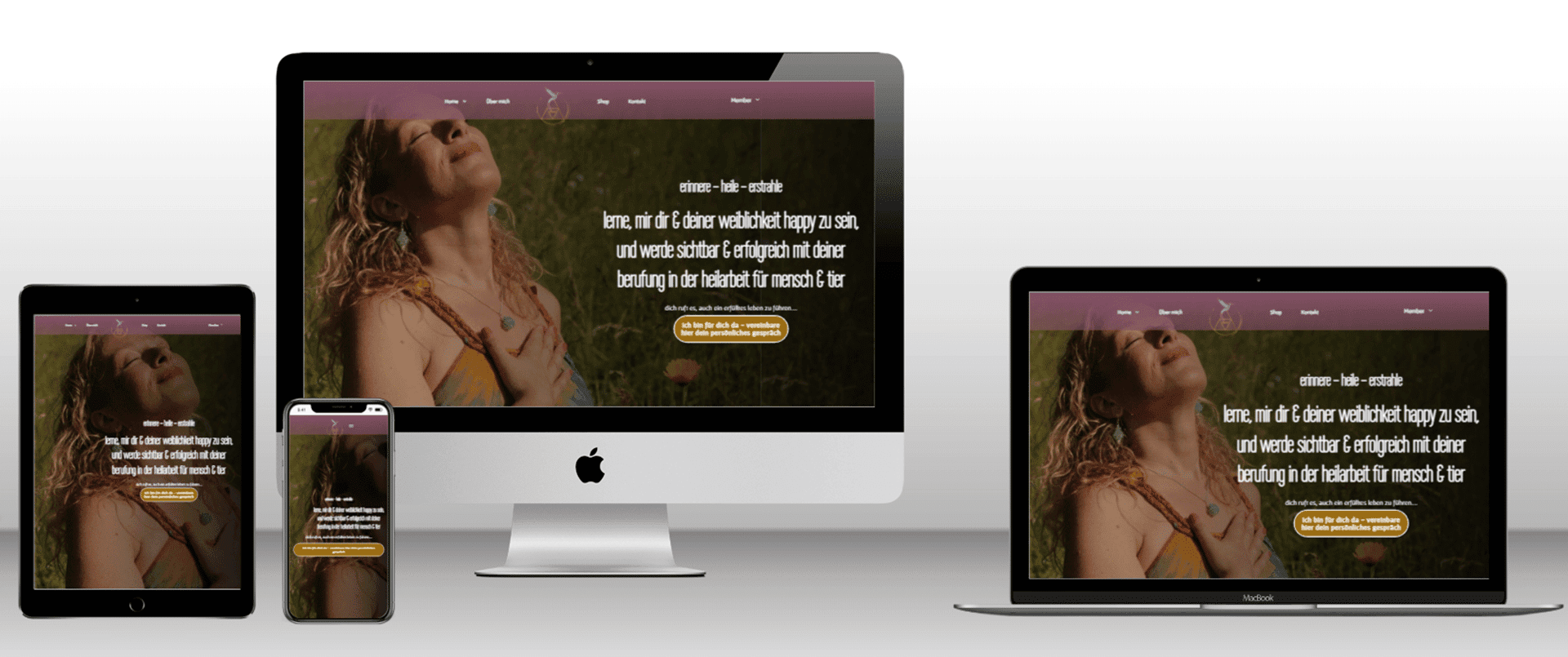 Responsive Website-Design auf verschiedenen Geräten.