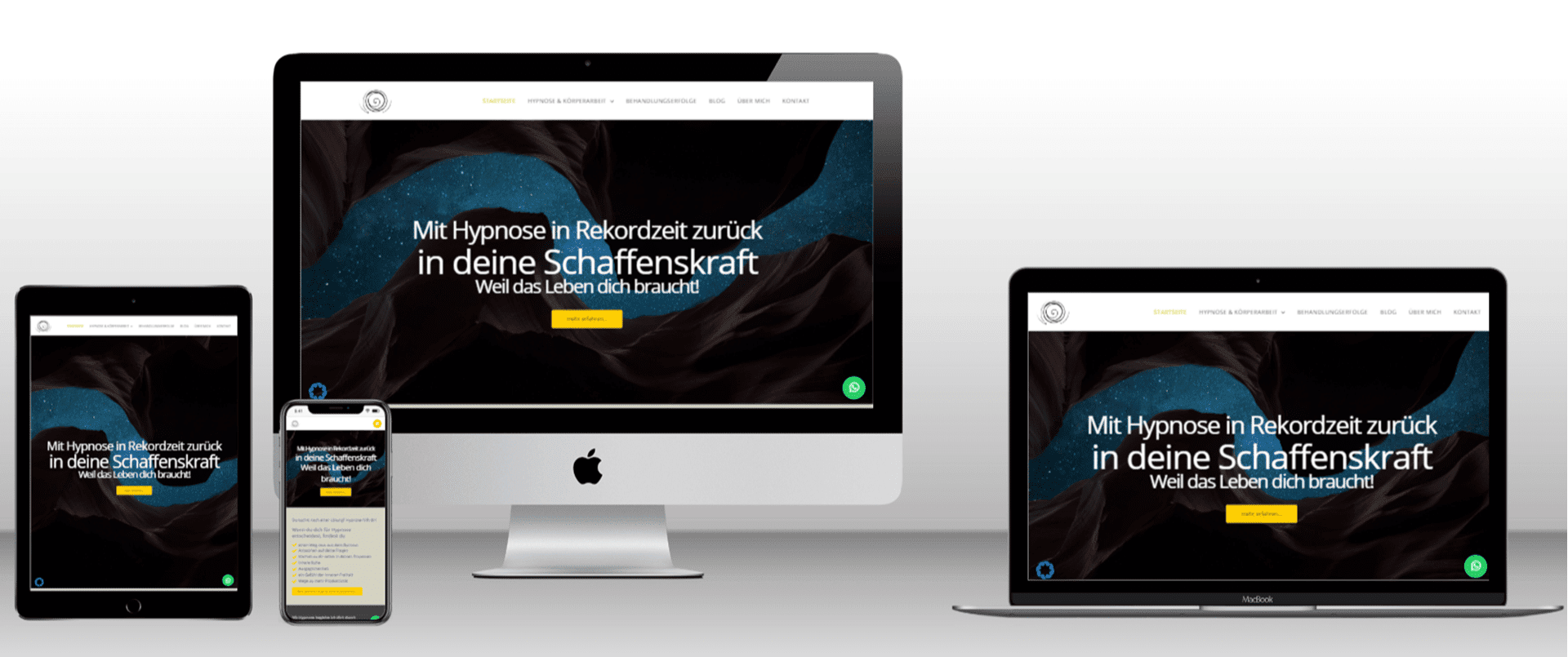 Responsive Design für Hypnose-Webseite auf Geräten