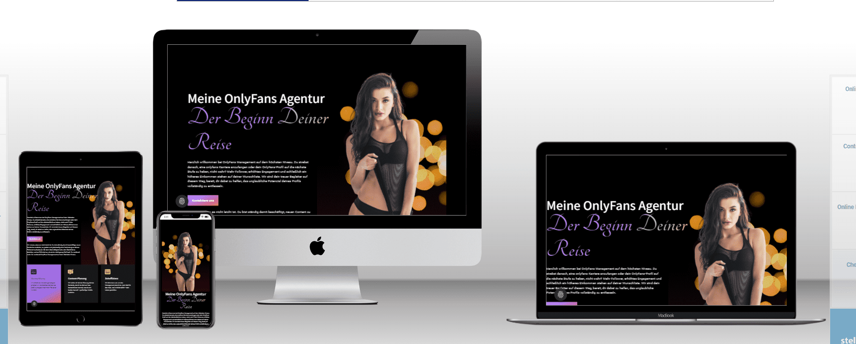 Webseitendarstellung auf verschiedenen Geräten